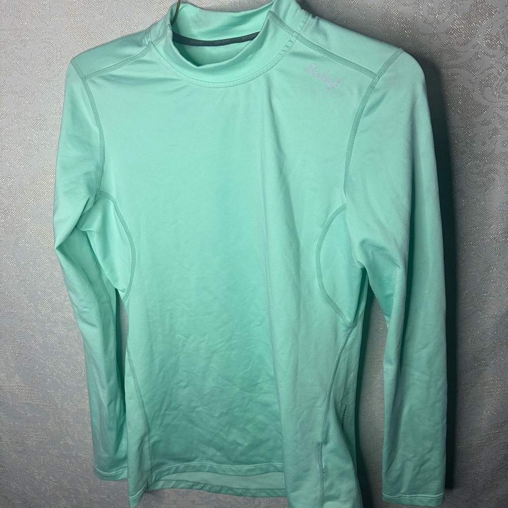 Baleaf Running Shirt Workout Top Women's Size Small Mock Neck Long Sleeve